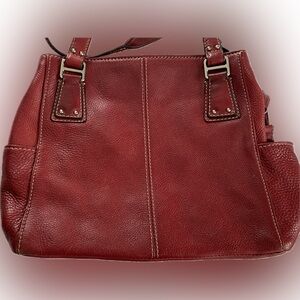 Red leather Fossil shoulder bag
